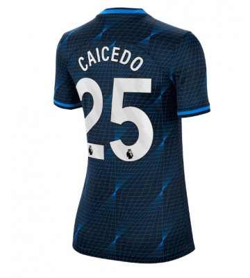 Chelsea Moises Caicedo #25 Replika Udebanetrøje Dame 2023-24 Kortærmet